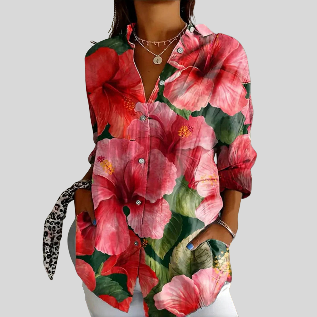 Марсела | Романтична цветна блуза