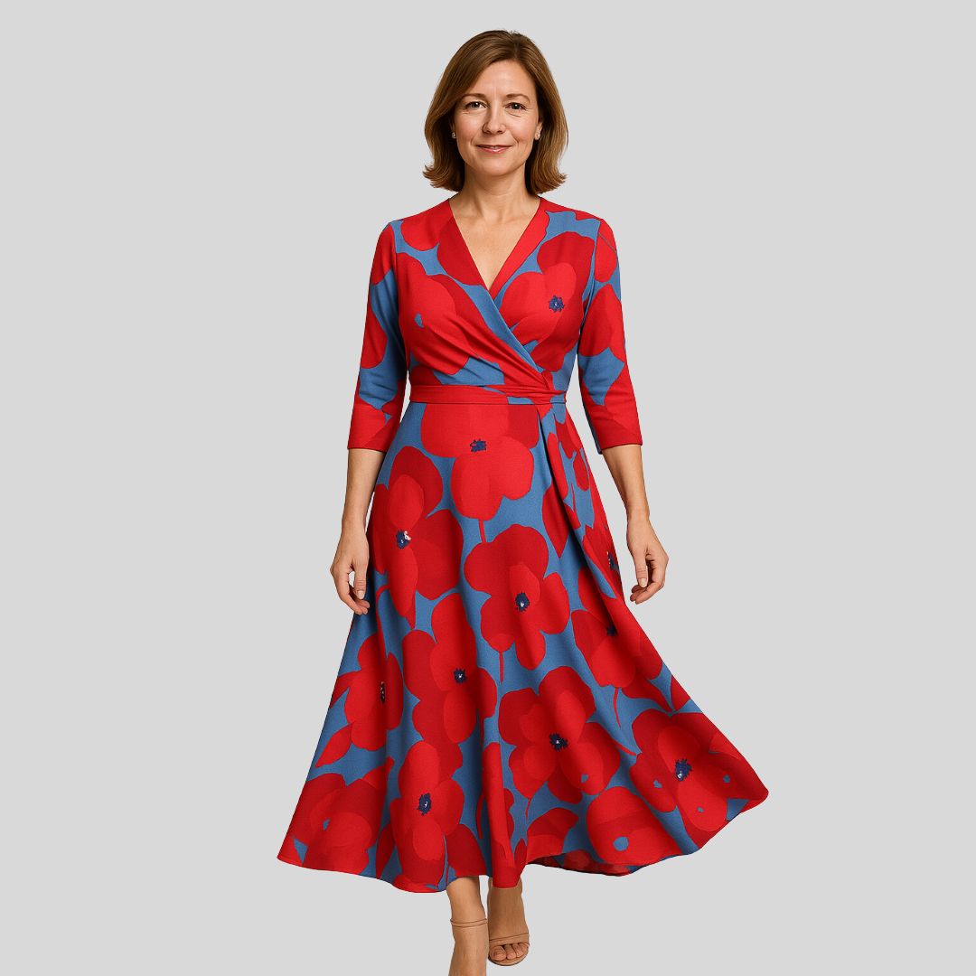 Нанси | Луксозна цветна макси рокля