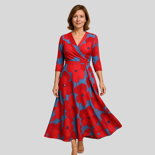 Нанси | Луксозна цветна макси рокля