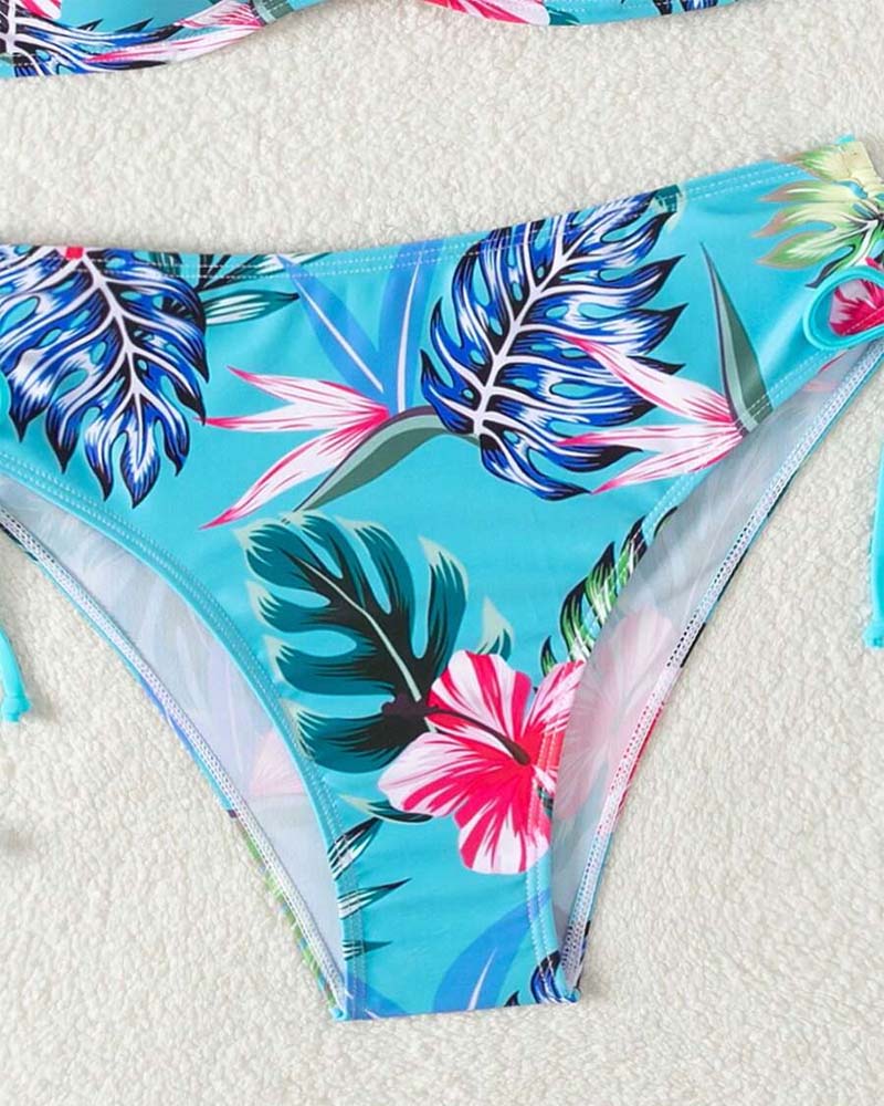 Два части моден бански костюм с принт