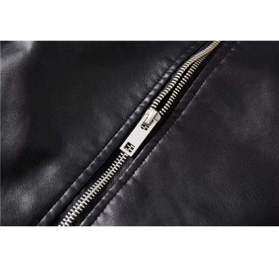 Здрав мотоциклетен костюм с яка