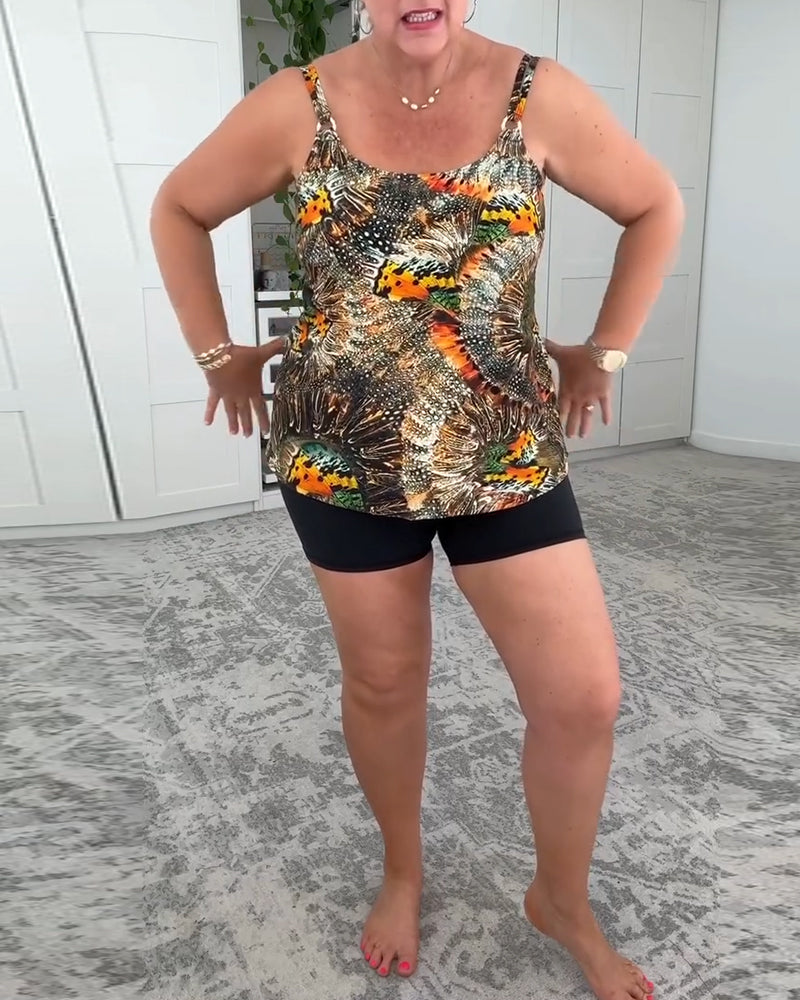 Дамски Бански Костюм Две Части с Принт