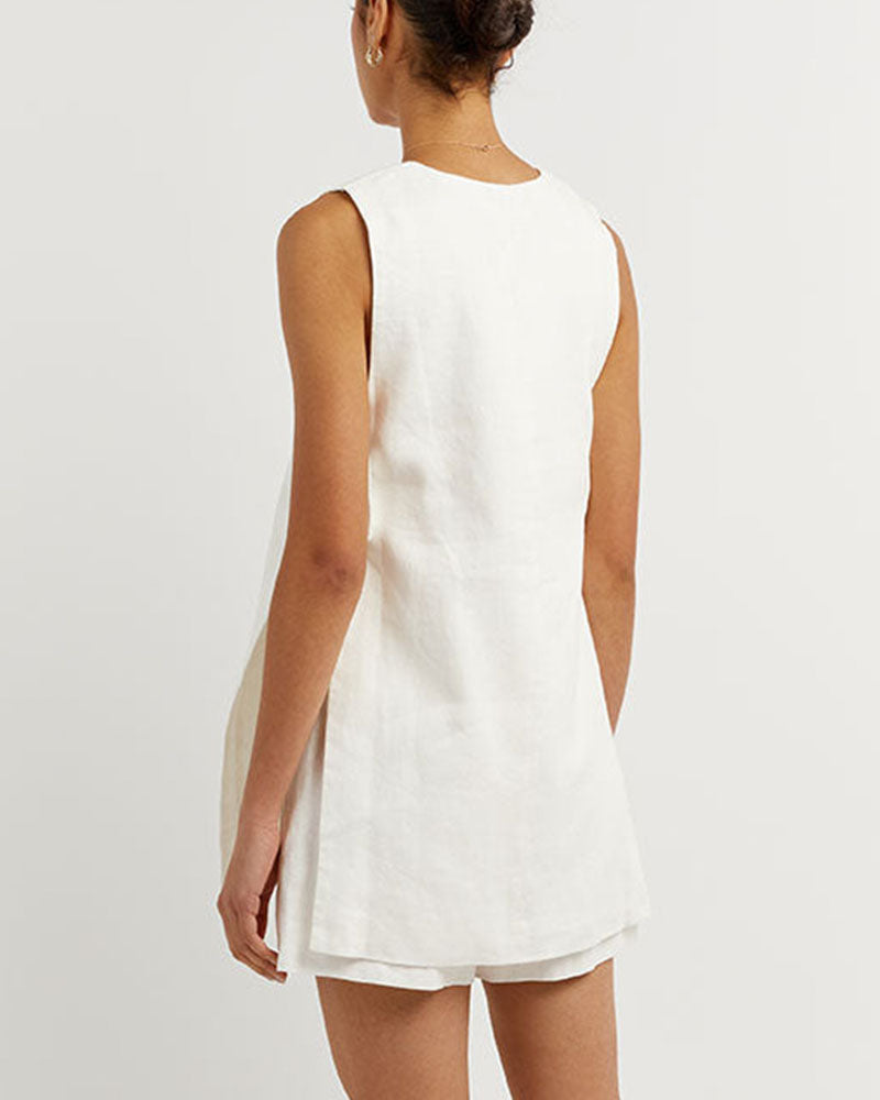 Fiorella™ | Луксозен комплект без ръкави с копчета