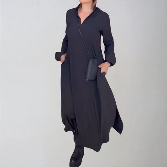 Тереза | Стилна дълга рокля с разкроя