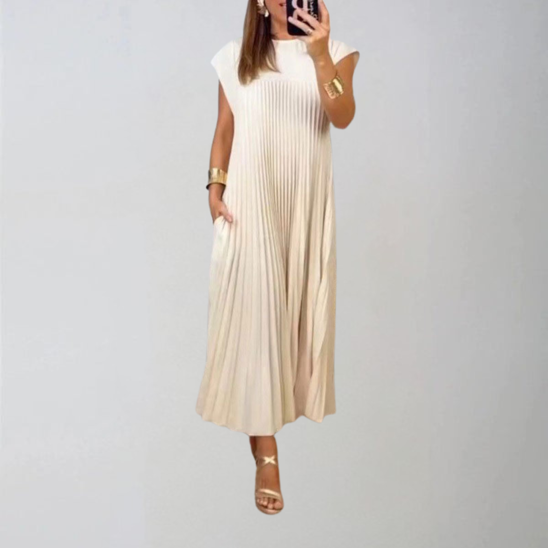 Амелия | Плисирана рокля без ръкави