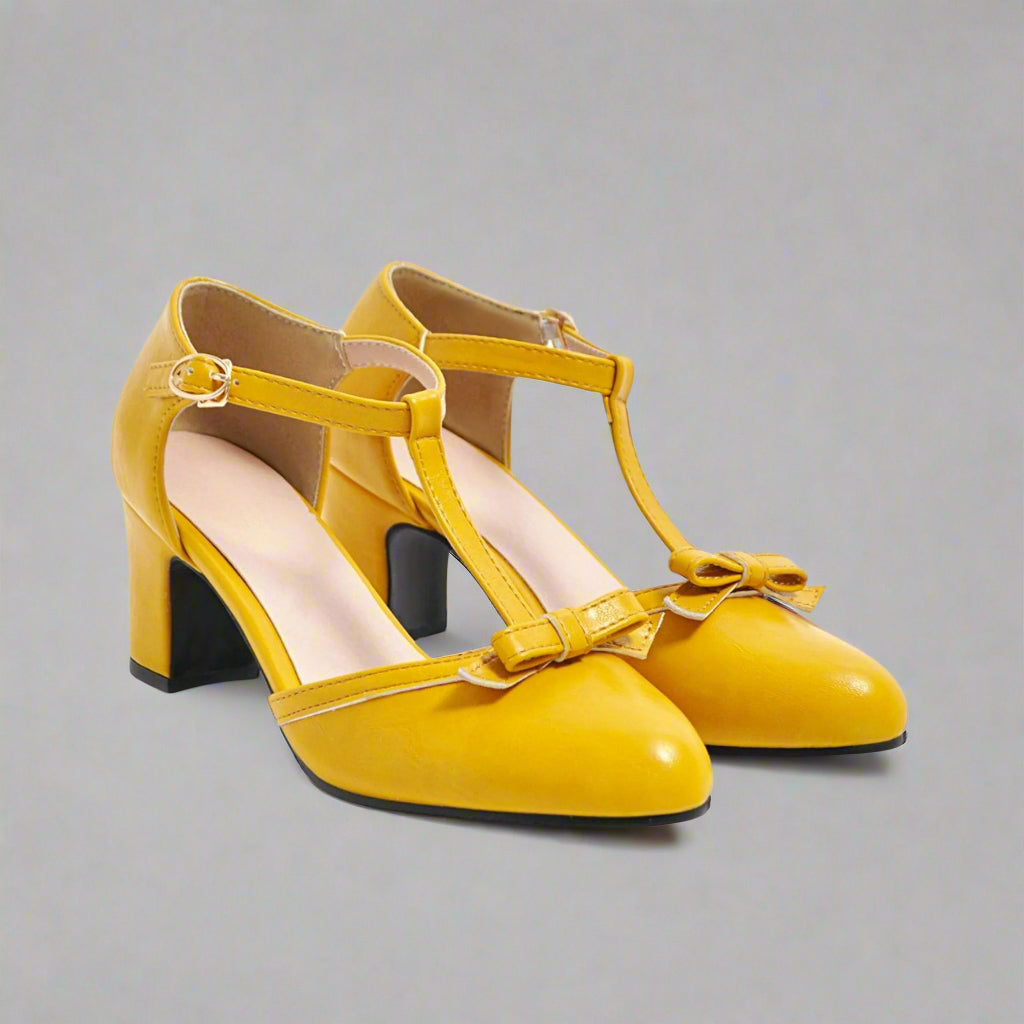 Carina | Ортопедични винтидж токчета с панделка