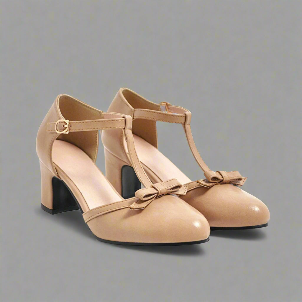 Carina | Ортопедични винтидж токчета с панделка