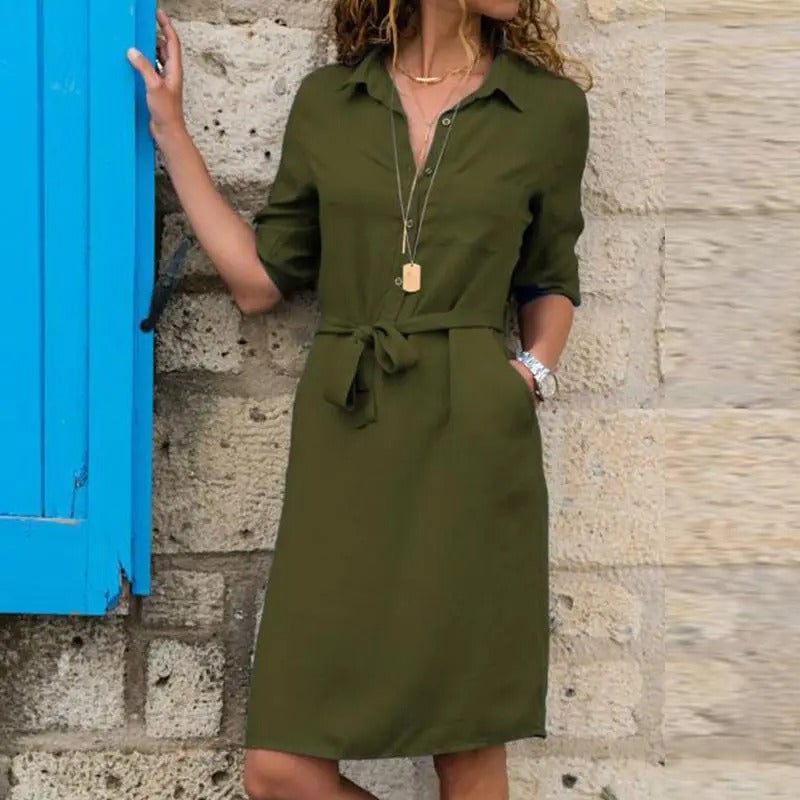 Каролина | Непринудена риза с дължина до коленете